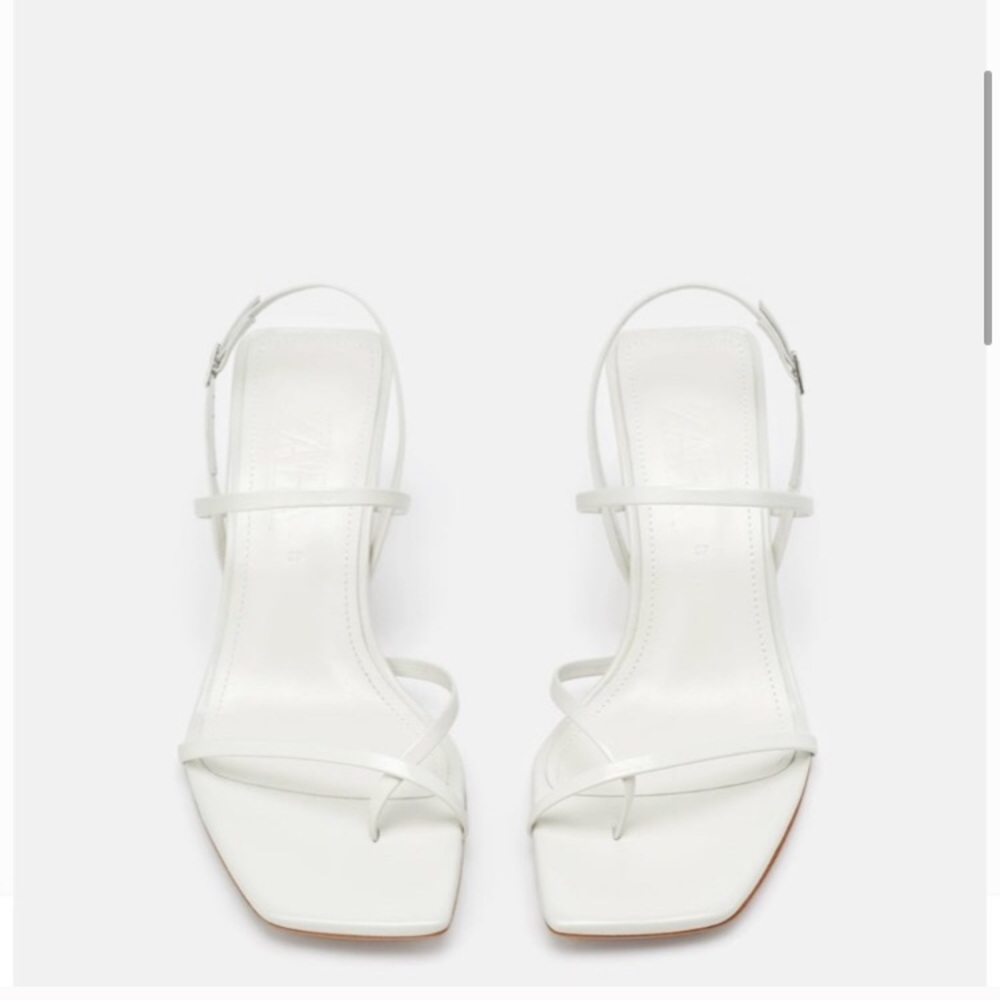 Zara white heels